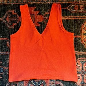 NWT Madewell Organic Cotton Peekaboo Back Crop Tank